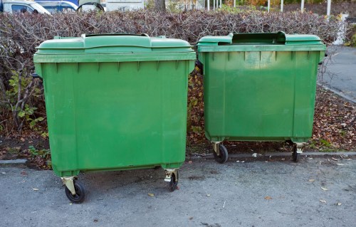 Professional waste management team at work