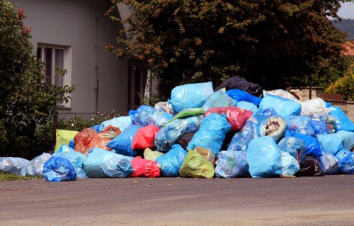 Team organizing and clearing a home