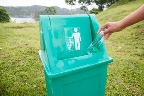 Hazardous waste being safely disposed